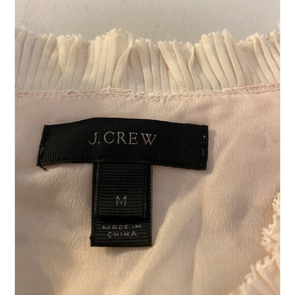 J. Crew Women's Sleeveless Ivory Lace Blouse Ruffled Collar Medium - Picture 3 of 10
